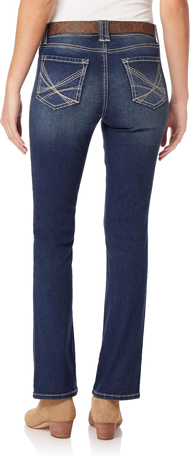 imageWallFlower Womens Legendary Slim Bootcut MidRise Belted Insta Stretch Juniors Jeans Standard and PlusEden