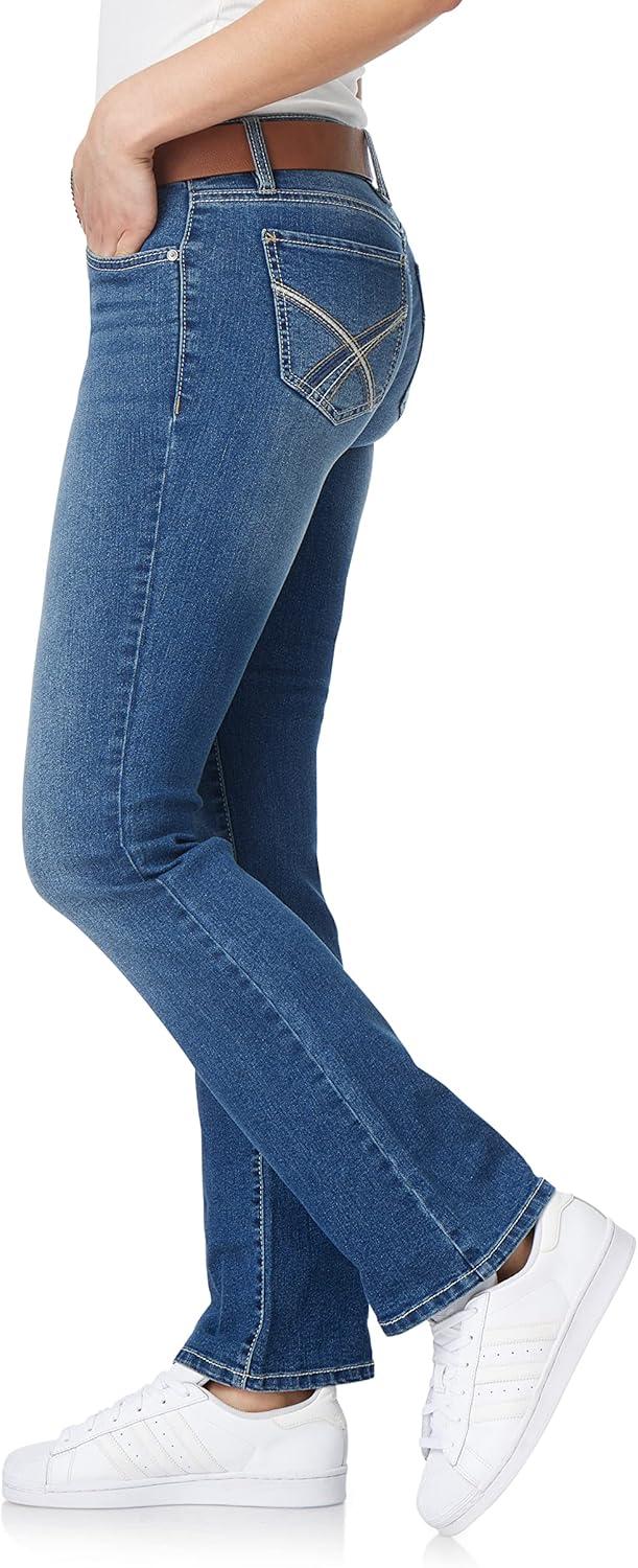 imageWallFlower Womens Legendary Slim Bootcut MidRise Belted Insta Stretch Juniors Jeans Standard and PlusEllery
