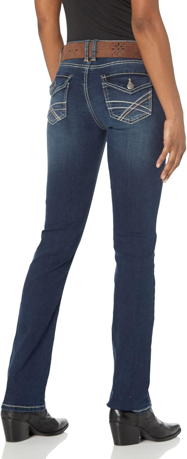 imageWallFlower Womens Legendary Slim Bootcut MidRise Belted Insta Stretch Juniors Jeans Standard and PlusKyle