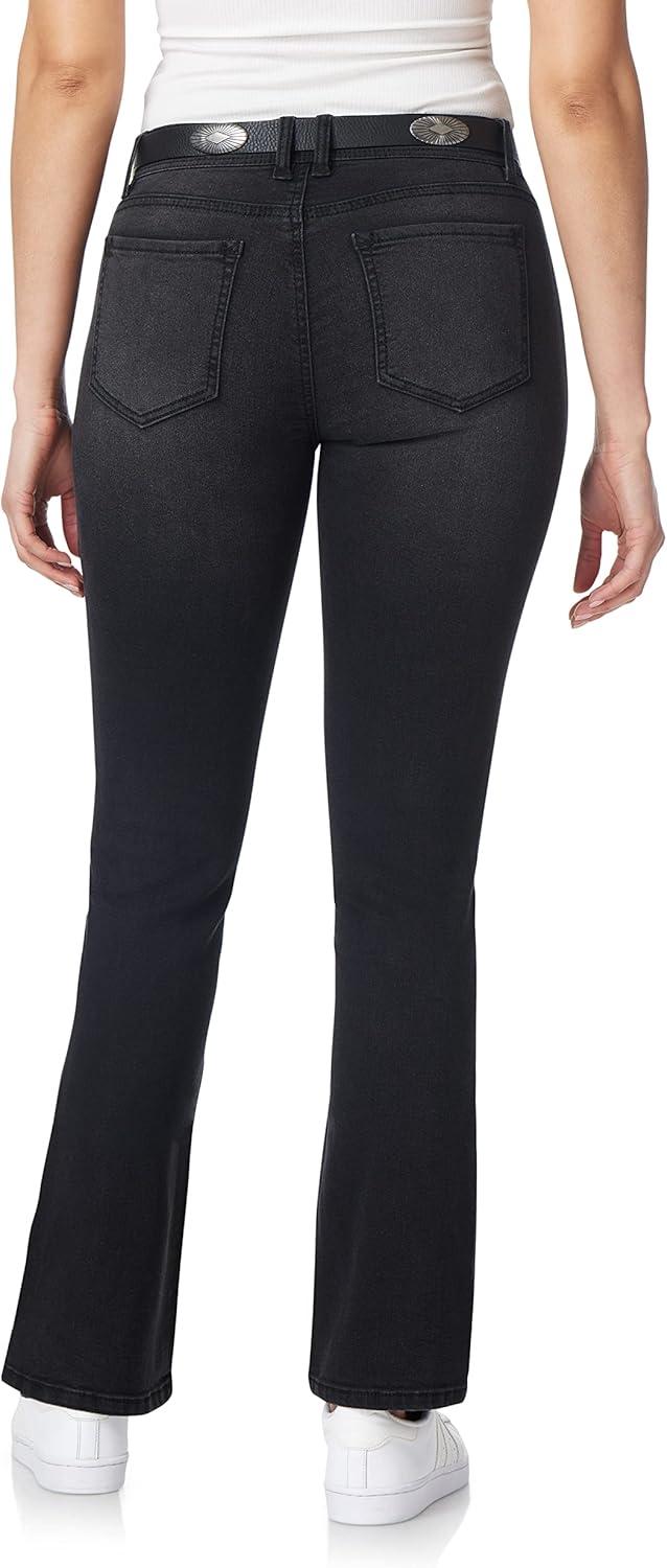 imageWallFlower Womens Legendary Slim Bootcut MidRise Belted Insta Stretch Juniors Jeans Standard and PlusMid Carbon