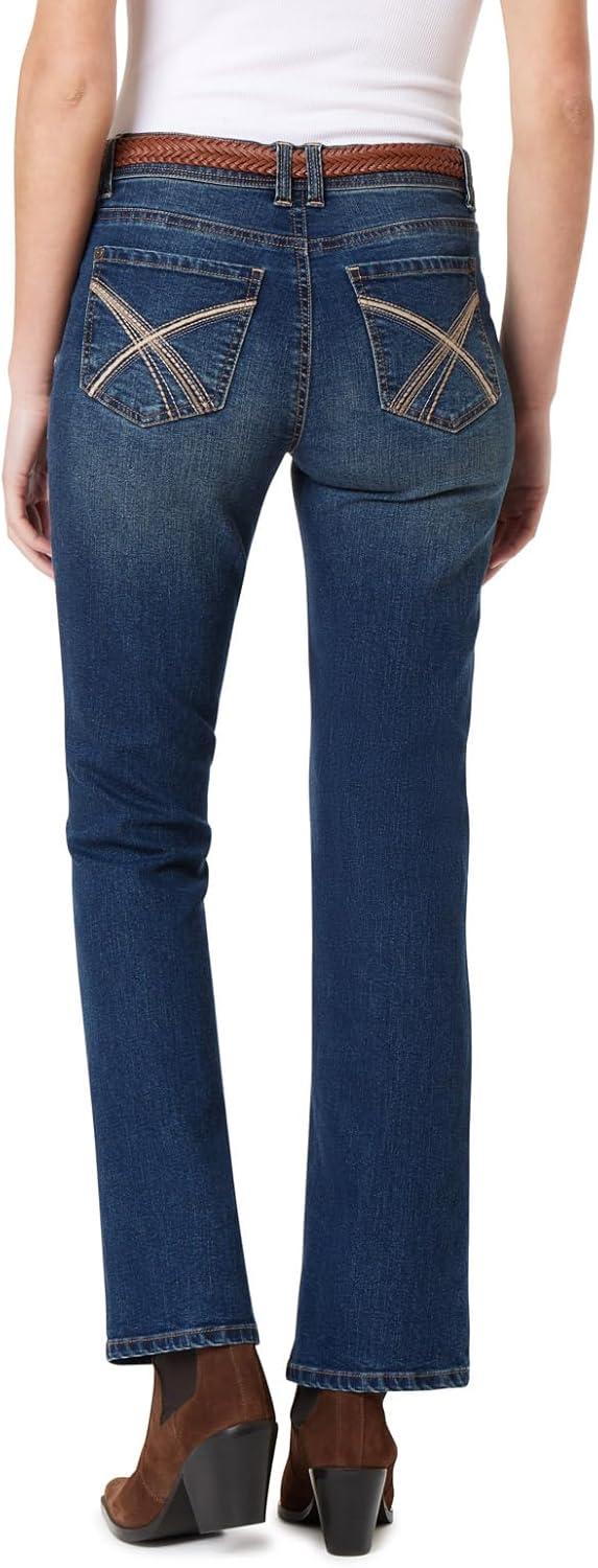 imageWallFlower Womens Legendary Slim Bootcut MidRise Belted Insta Stretch Juniors Jeans Standard and PlusSummer