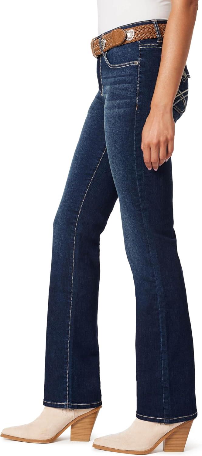 imageWallFlower Womens Legendary Slim Bootcut MidRise Belted Insta Stretch Juniors Jeans Standard and PlusVici