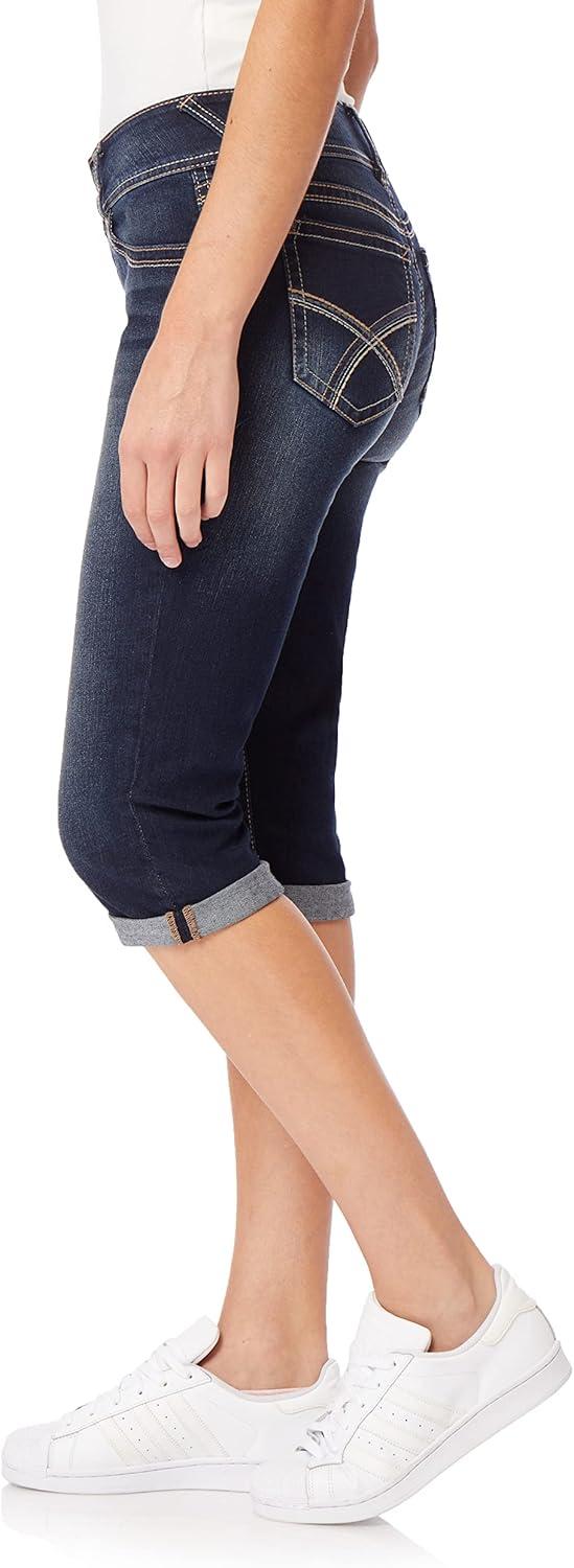 imageWallFlower Womens Luscious Curvy 17quot Capri MidRise Insta Stretch Juniors Standard and PlusBetsy