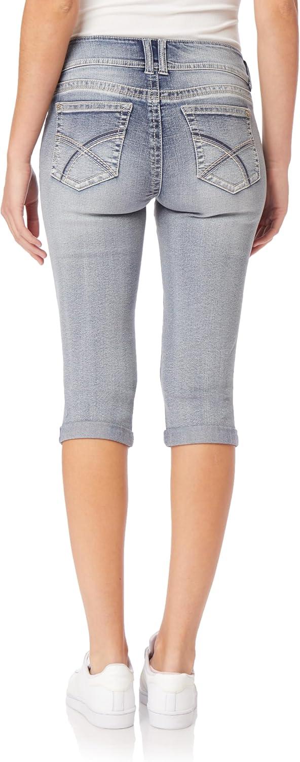 imageWallFlower Womens Luscious Curvy 17quot Capri MidRise Insta Stretch Juniors Standard and PlusCamille