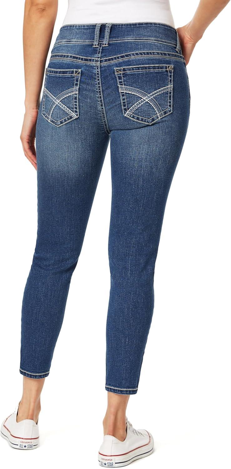imageWallFlower Womens Luscious Curvy 27quot Ankle MidRise Insta Stretch Juniors Jeans Sizes 0 to 24Christie