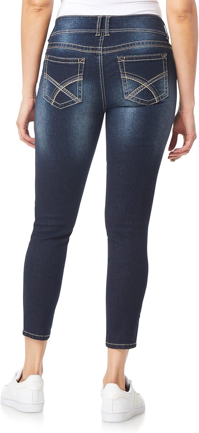imageWallFlower Womens Luscious Curvy Ankle MidRise Insta Stretch Juniors Jeans Standard and PlusBetsy