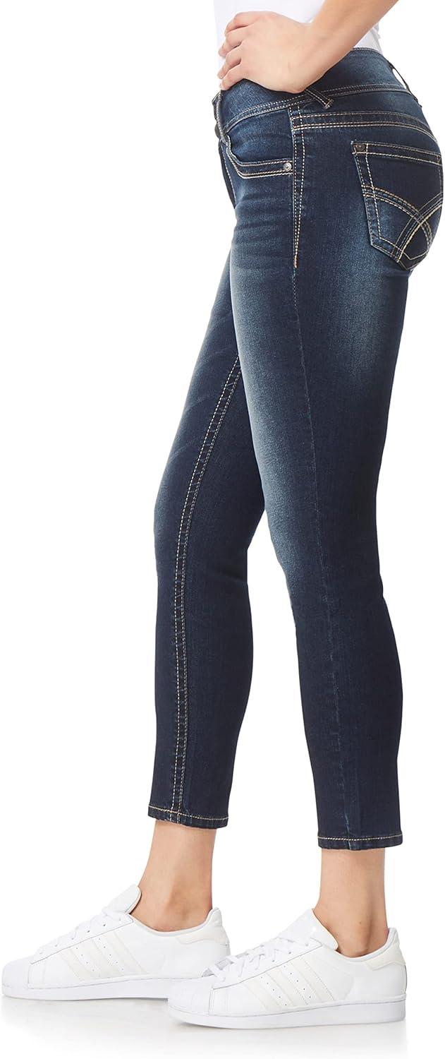 imageWallFlower Womens Luscious Curvy Ankle MidRise Insta Stretch Juniors Jeans Standard and PlusBetsy