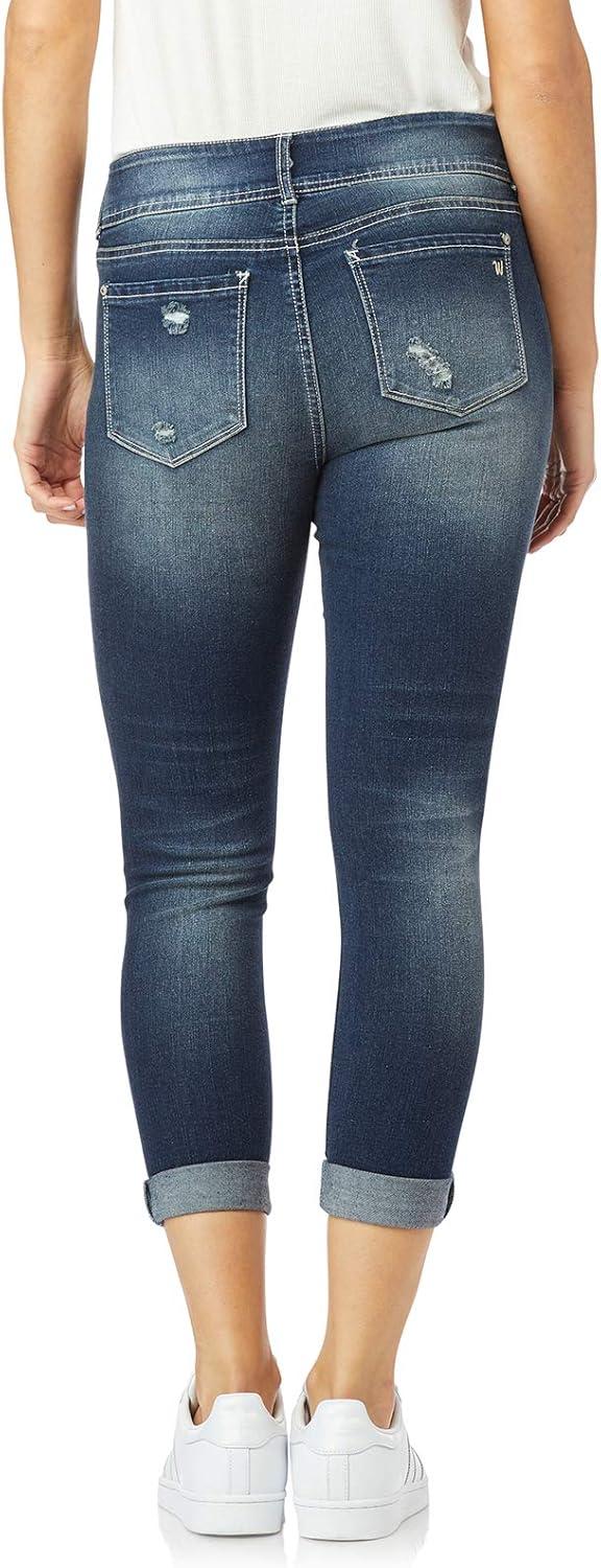 imageWallFlower Womens Luscious Curvy Ankle MidRise Insta Stretch Juniors Jeans Standard and PlusShawna