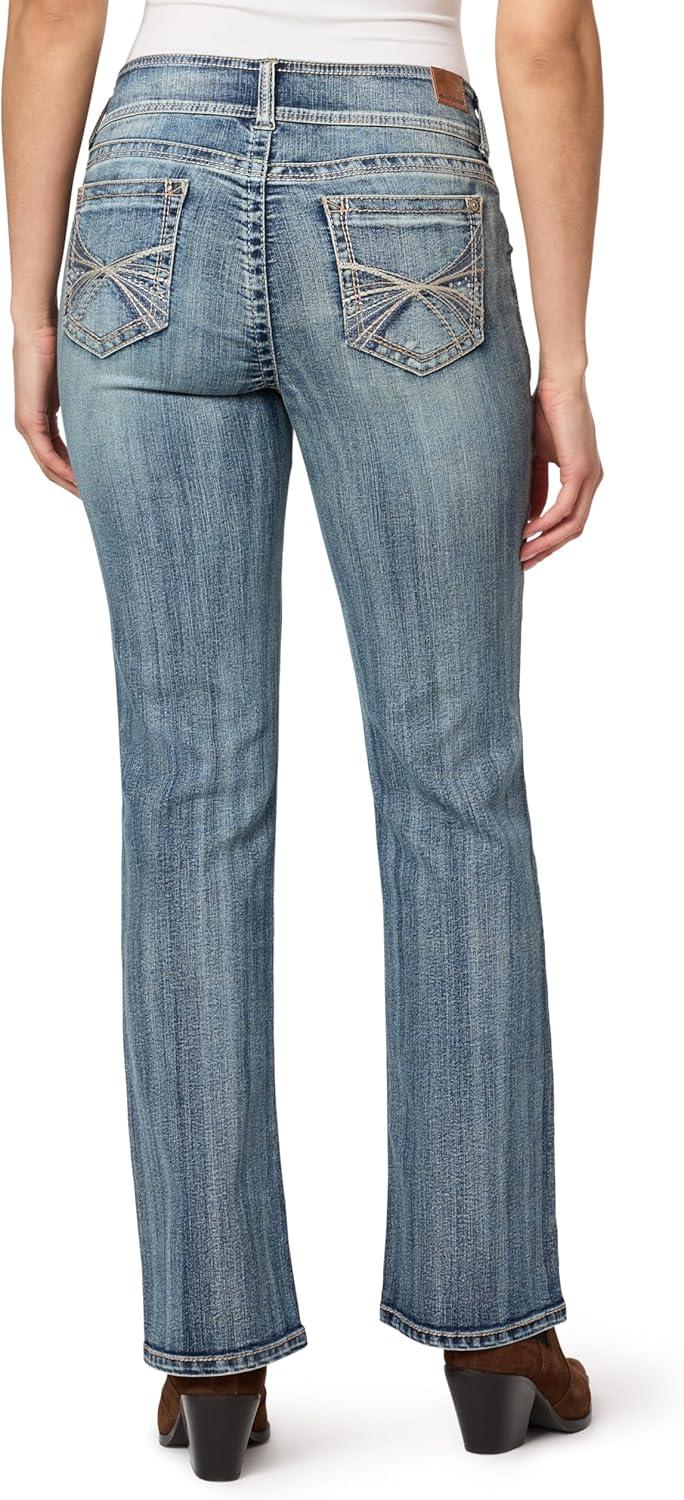 imageWallFlower Womens Luscious Curvy Bootcut MidRise Insta Stretch Juniors Jeans Standard and PlusDelilah