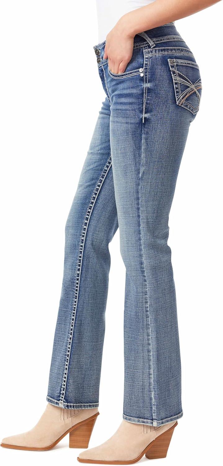 imageWallFlower Womens Luscious Curvy Bootcut MidRise Insta Stretch Juniors Jeans Standard and PlusVenus