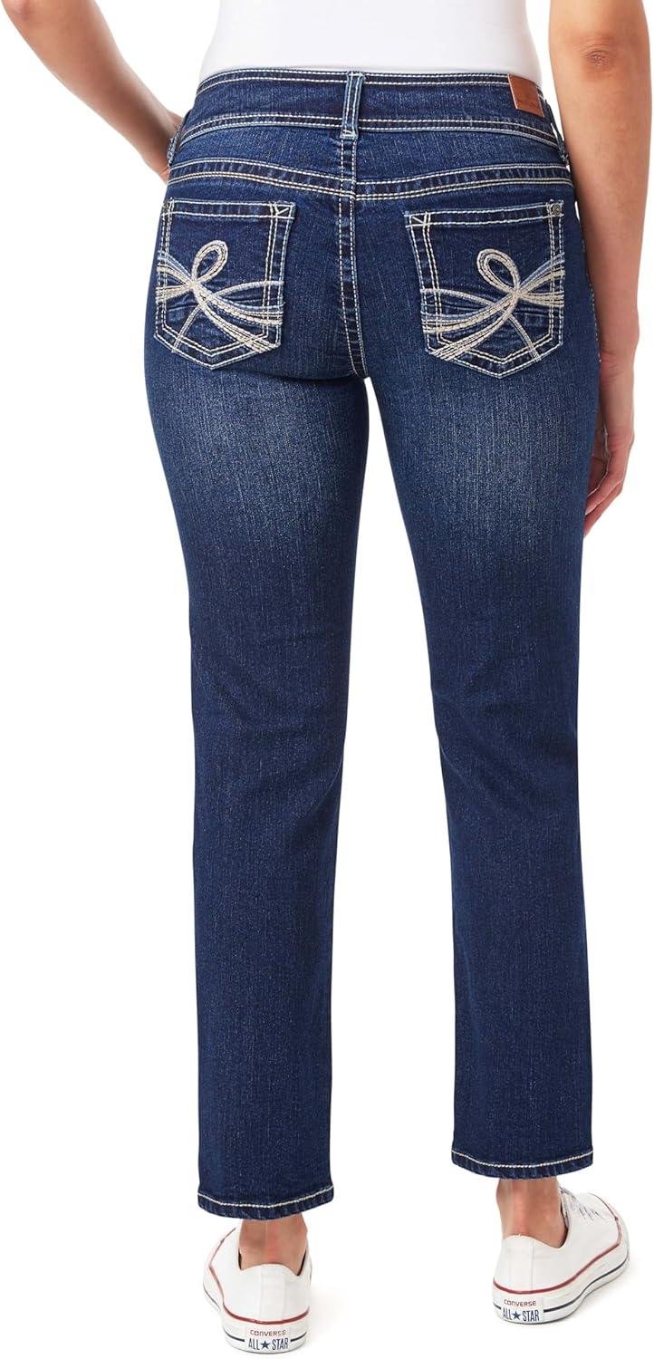 imageWallFlower Womens Luscious Curvy Straight 29quot MidRise Insta Stretch Juniors JeansAlani