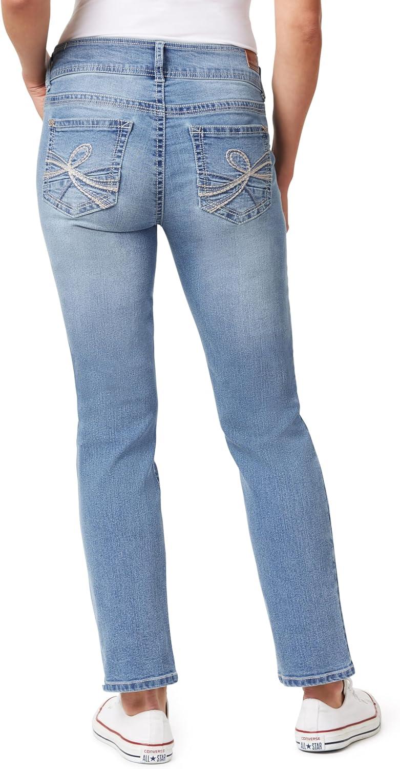 imageWallFlower Womens Luscious Curvy Straight 29quot MidRise Insta Stretch Juniors JeansElle