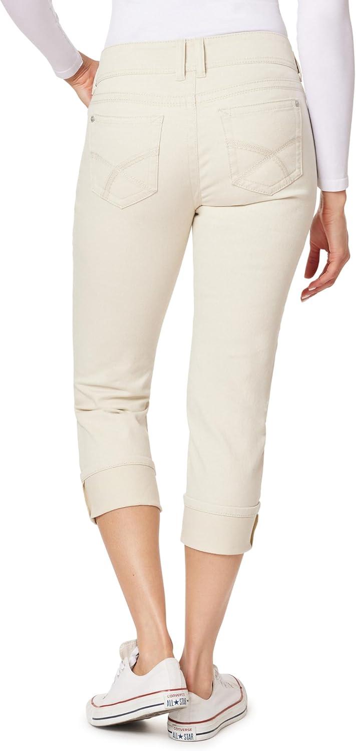 imageWallFlower Womens Luscious Curvy Twill 235 Crop MidRise Juniors Available in PlusStone