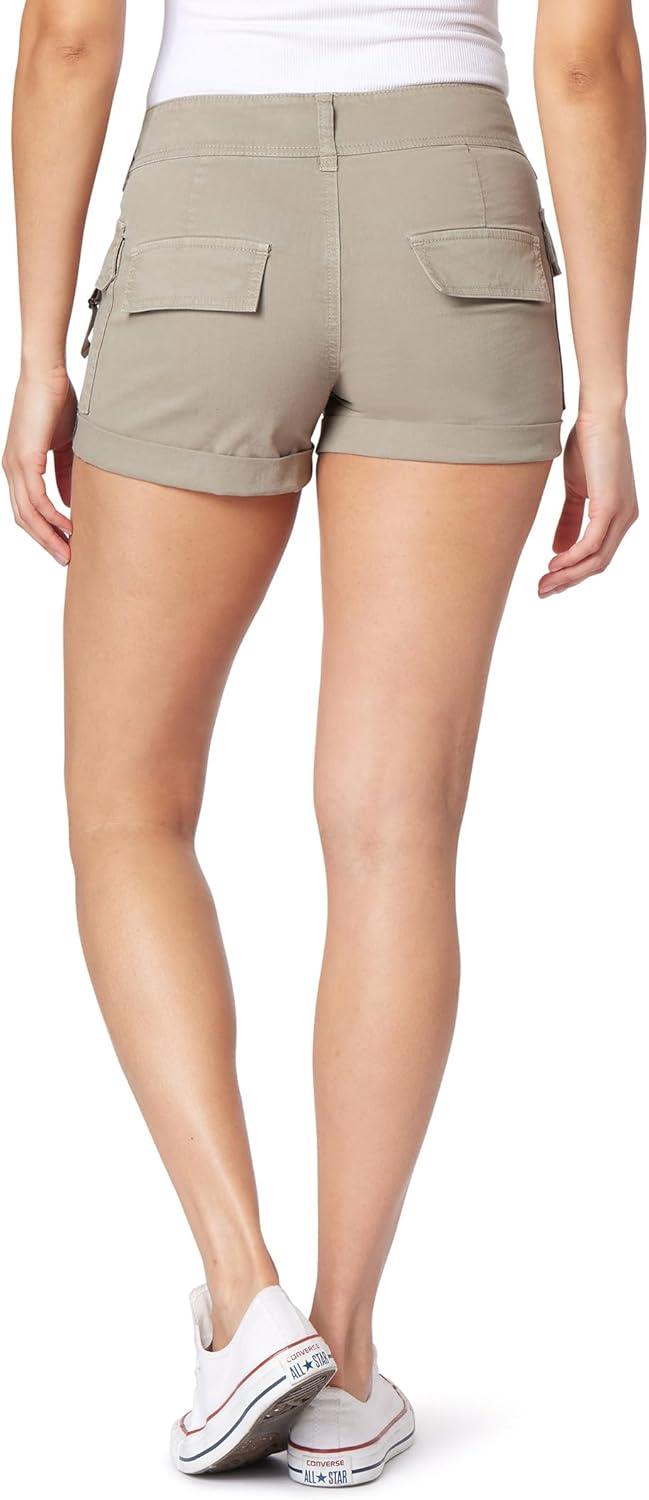 imageWallFlower Womens Luscious Curvy Twill Cargo Shorts 3quot MidRise Insta Stretch JuniorsWillow