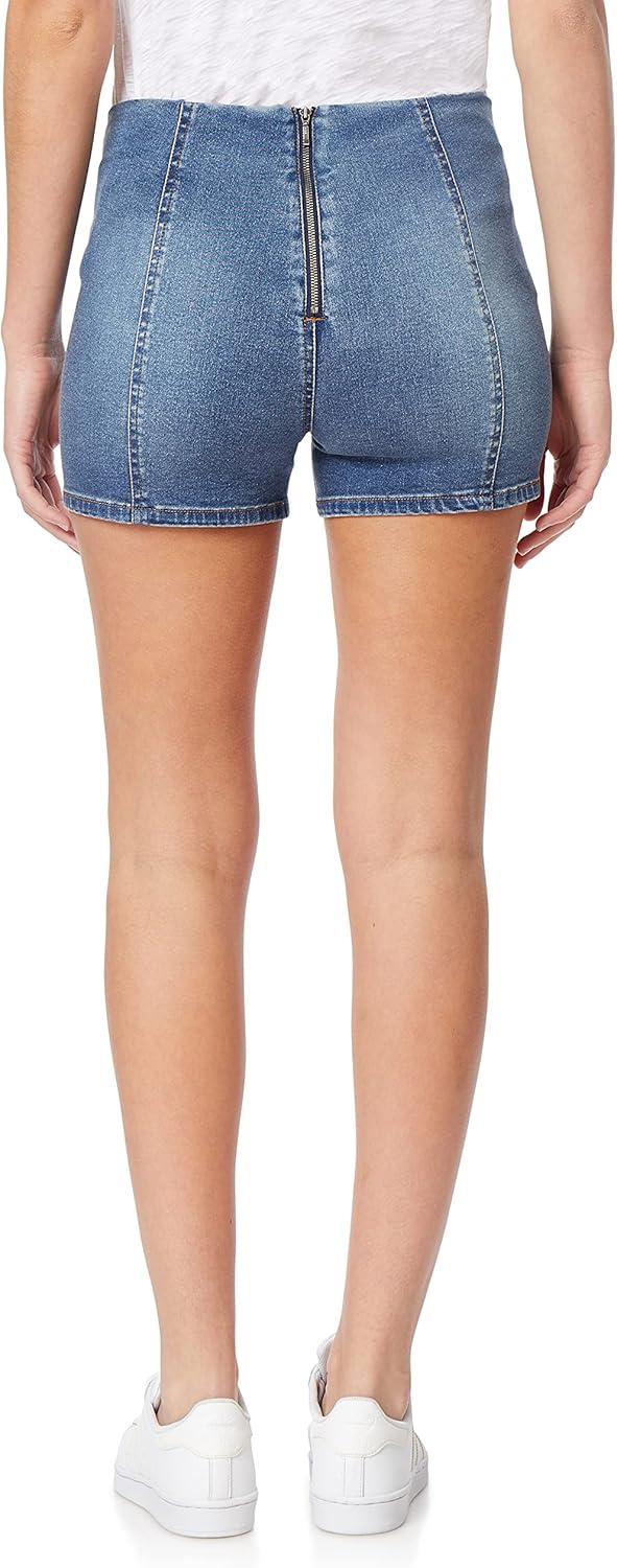 imageWallFlower Womens Pull on Denim Shorts 3quot HighRise Insta Soft JuniorsHolly