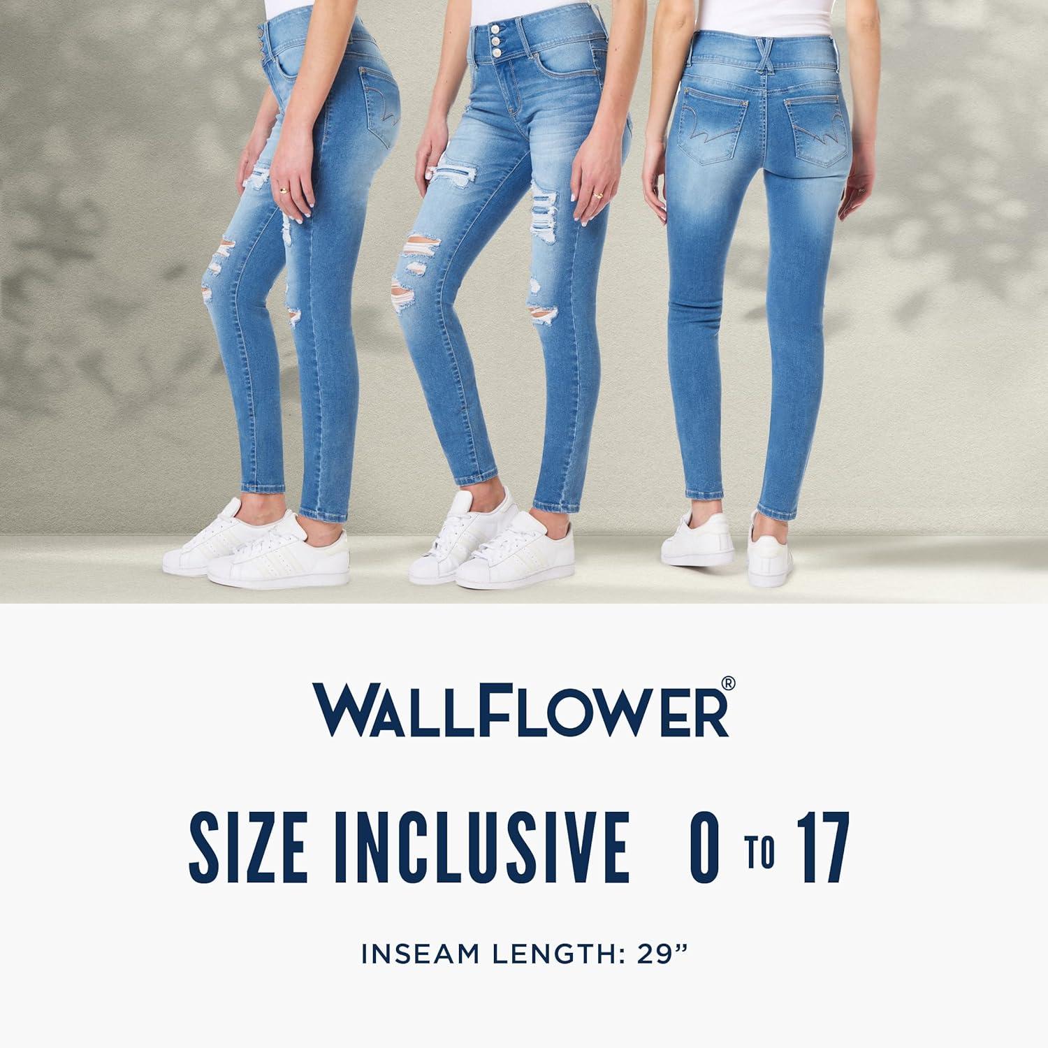 imageWallFlower Womens Sassy Ankle Skinny HighRise Insta Soft Juniors JeansMelissa