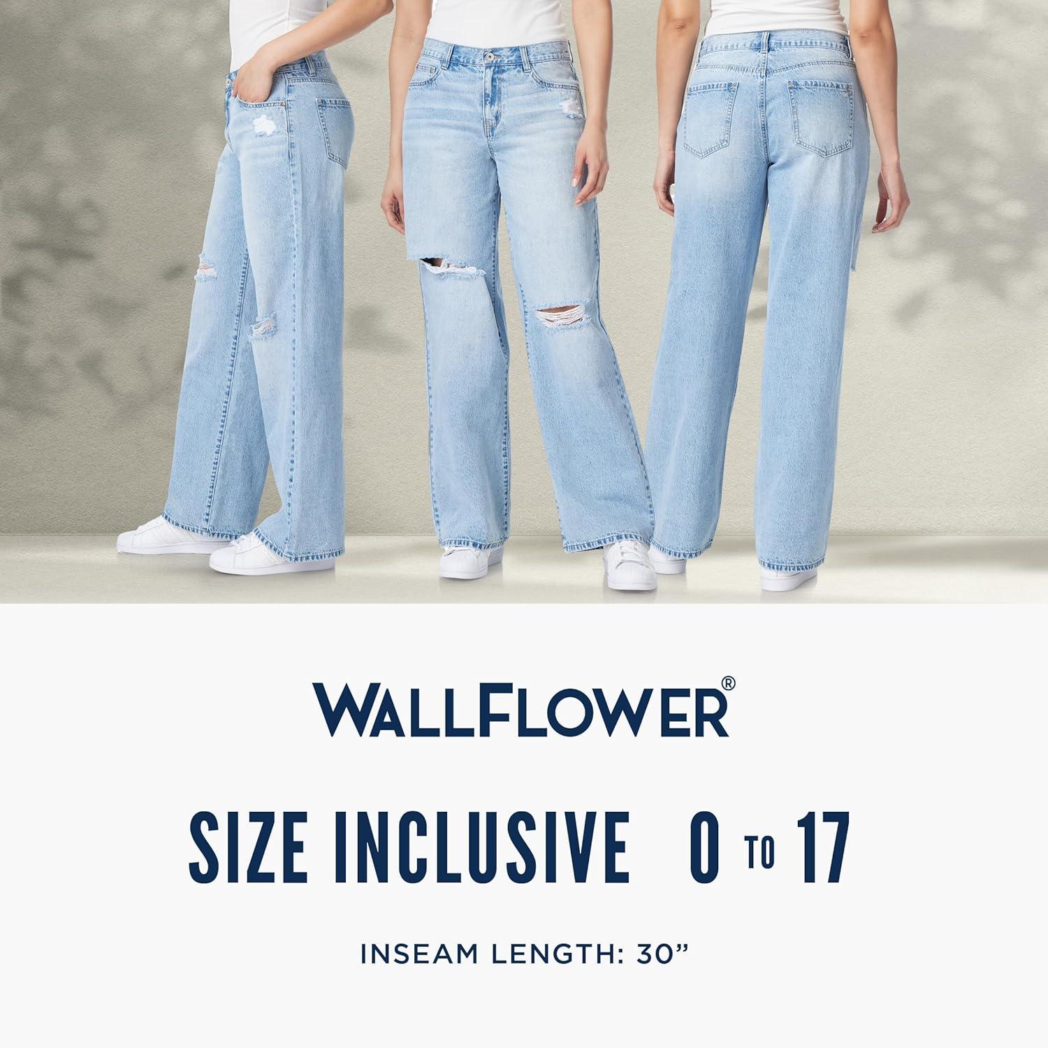 imageWallFlower Womens Skater Denim HighRise Insta Classic Juniors Jeans Standard and PlusBrielle