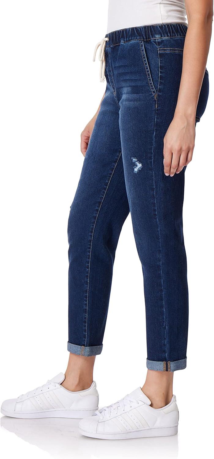 imageWallFlower Womens Tomboy Jogger Denim MidRise Insta Stretch Juniors JeansClarke