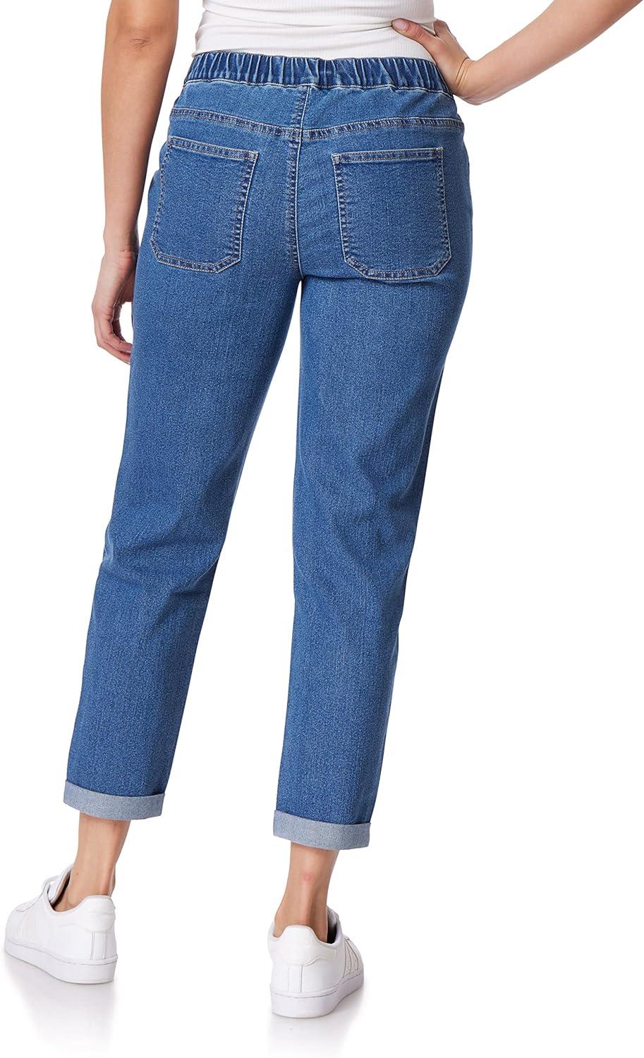 imageWallFlower Womens Tomboy Jogger Denim MidRise Insta Stretch Juniors JeansVeronica