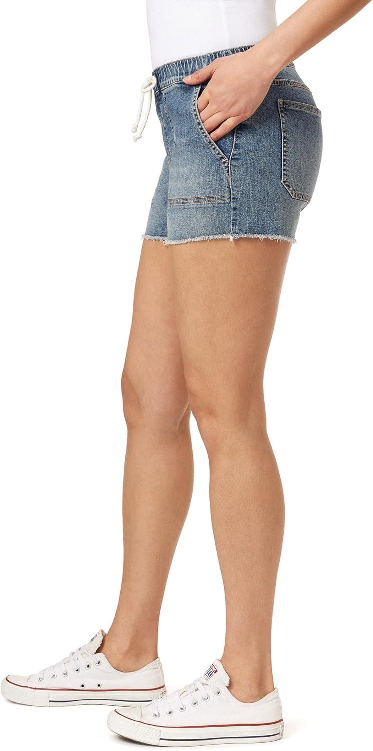imageWallFlower Womens Tomboy Jogger Shorts Denim MidRise Insta Stretch JuniorsBlake