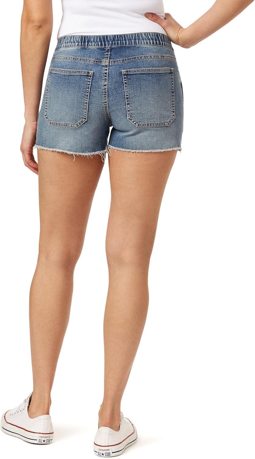 imageWallFlower Womens Tomboy Jogger Shorts Denim MidRise Insta Stretch JuniorsBlake