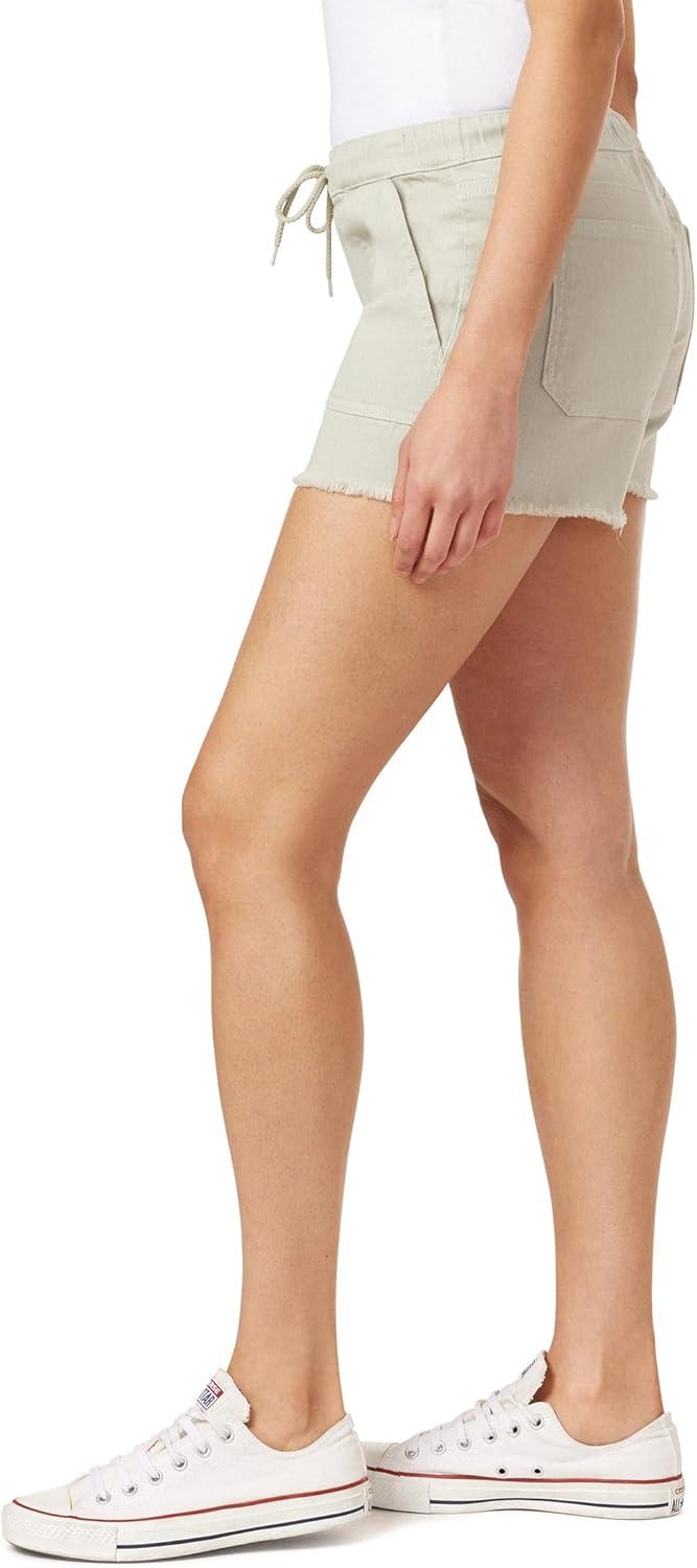 imageWallFlower Womens Tomboy Jogger Shorts Denim MidRise Insta Stretch JuniorsSea Sage