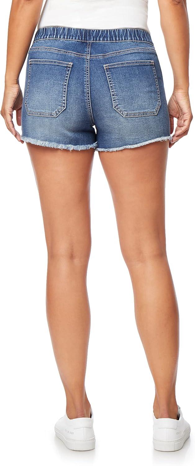 imageWallFlower Womens Tomboy Jogger Shorts Denim MidRise Insta Stretch JuniorsVeronica