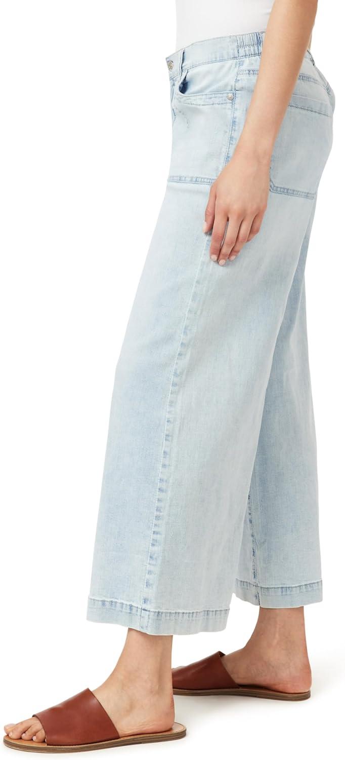 imageWallFlower Womens Tomboy Relaxed 29quot Palazzo Denim MidRise Insta Dreamy Juniors JeansKylie