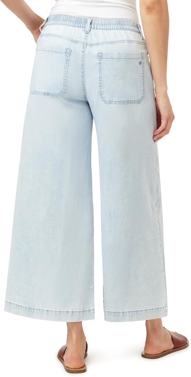imageWallFlower Womens Tomboy Relaxed 29quot Palazzo Denim MidRise Insta Dreamy Juniors JeansKylie