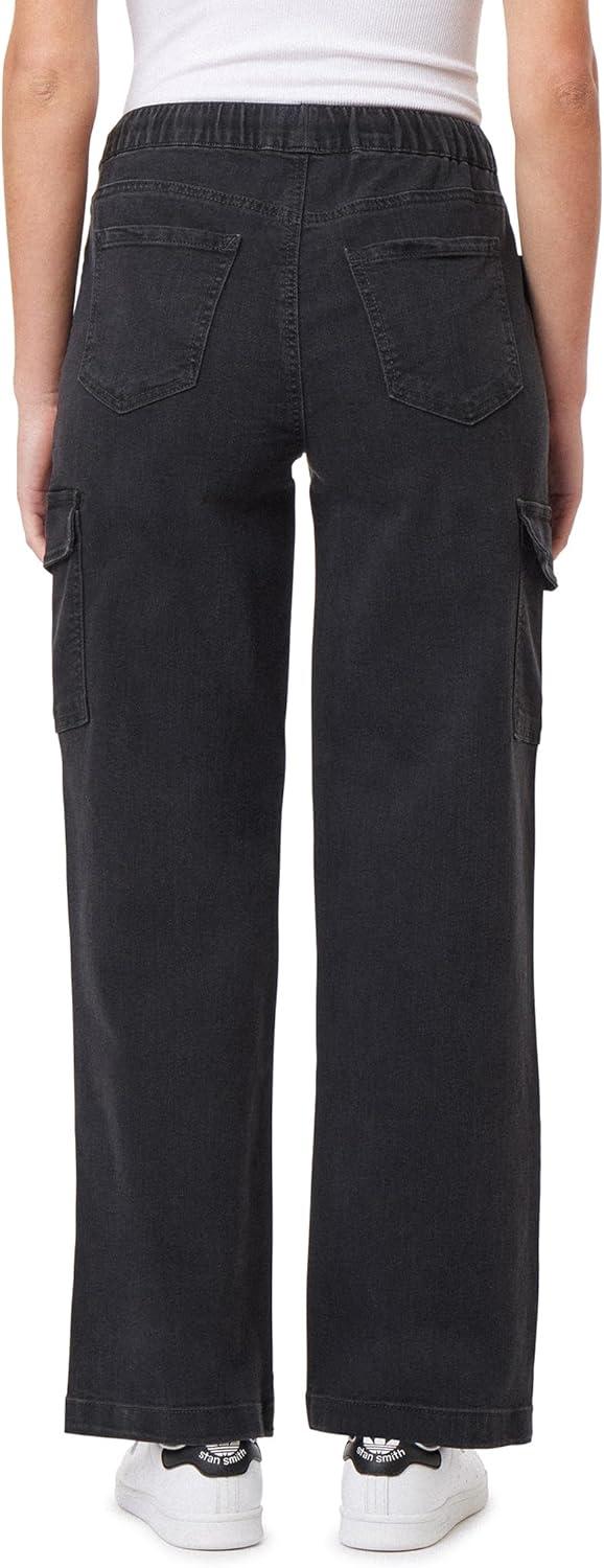imageWallFlower Womens Tomboy Relaxed Cargo Denim MidRise Insta Stretch Juniors JeansLt Carbon