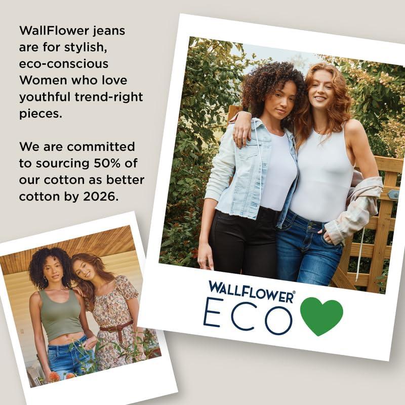 imageWallFlower Womens Ultra Crop MidRise Insta Soft Juniors Standard and PlusFlorence