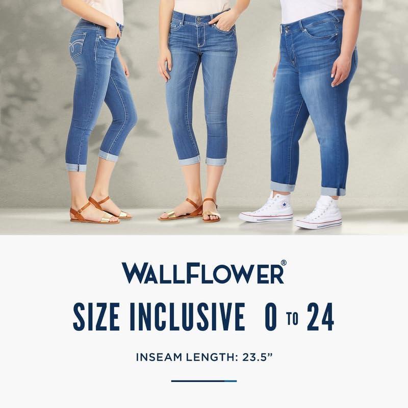 imageWallFlower Womens Ultra Crop MidRise Insta Soft Juniors Standard and PlusFlorence