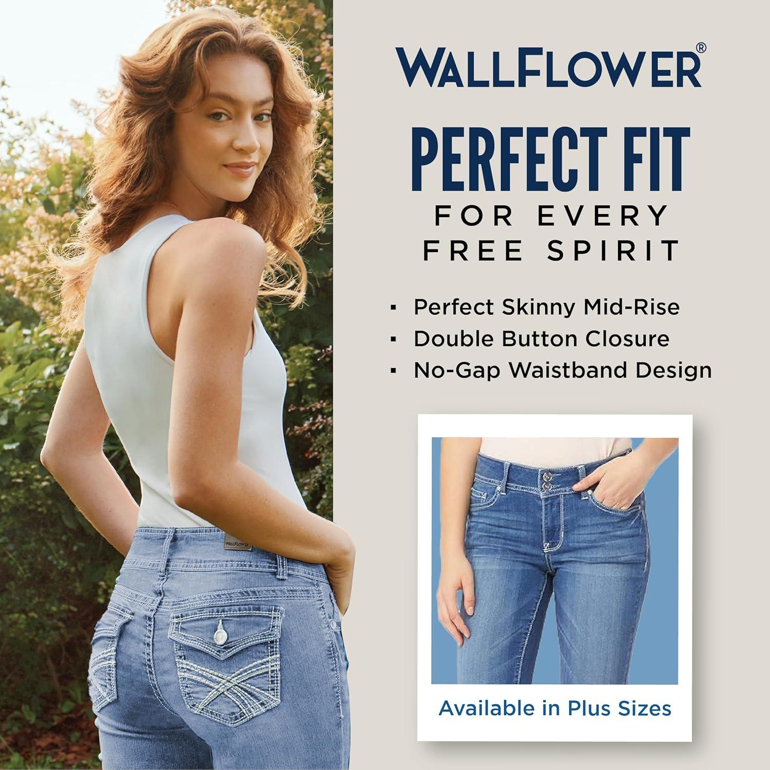 imageWallFlower Womens Ultra Crop MidRise Insta Soft Juniors Standard and PlusHolly