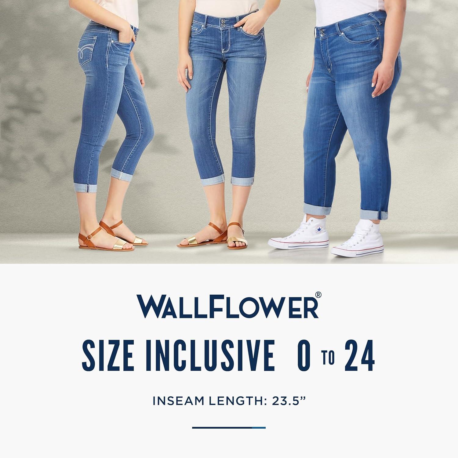 imageWallFlower Womens Ultra Crop MidRise Insta Soft Juniors Standard and PlusJuliette