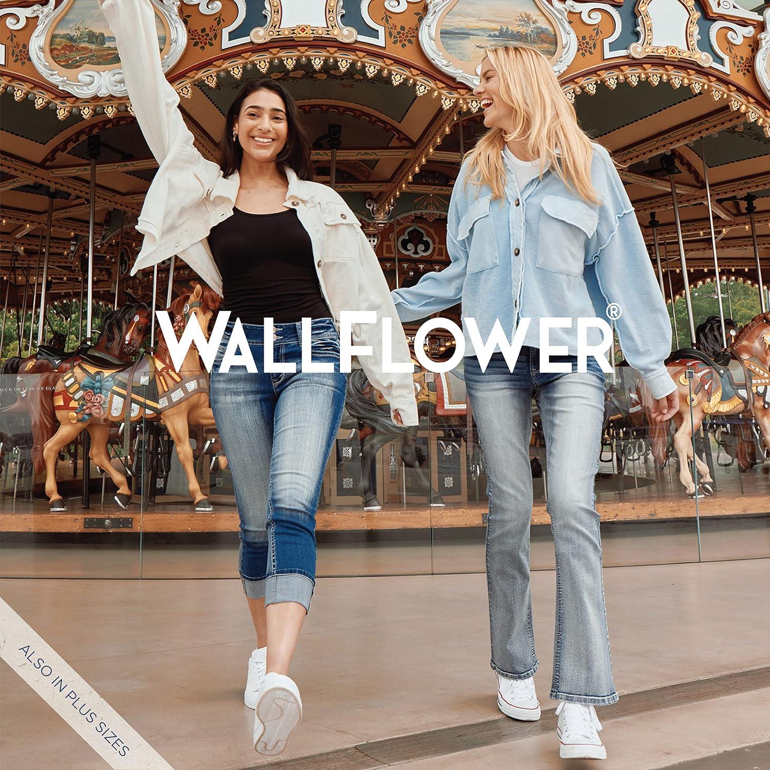 imageWallFlower Womens Ultra Crop MidRise Insta Soft Juniors Standard and PlusReya