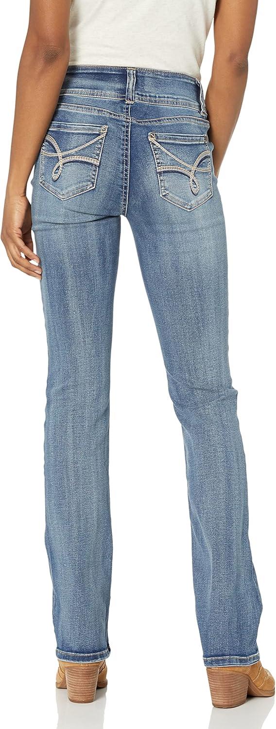 imageWallFlower Womens Ultra Slim Bootcut MidRise Insta Soft Juniors JeansMars