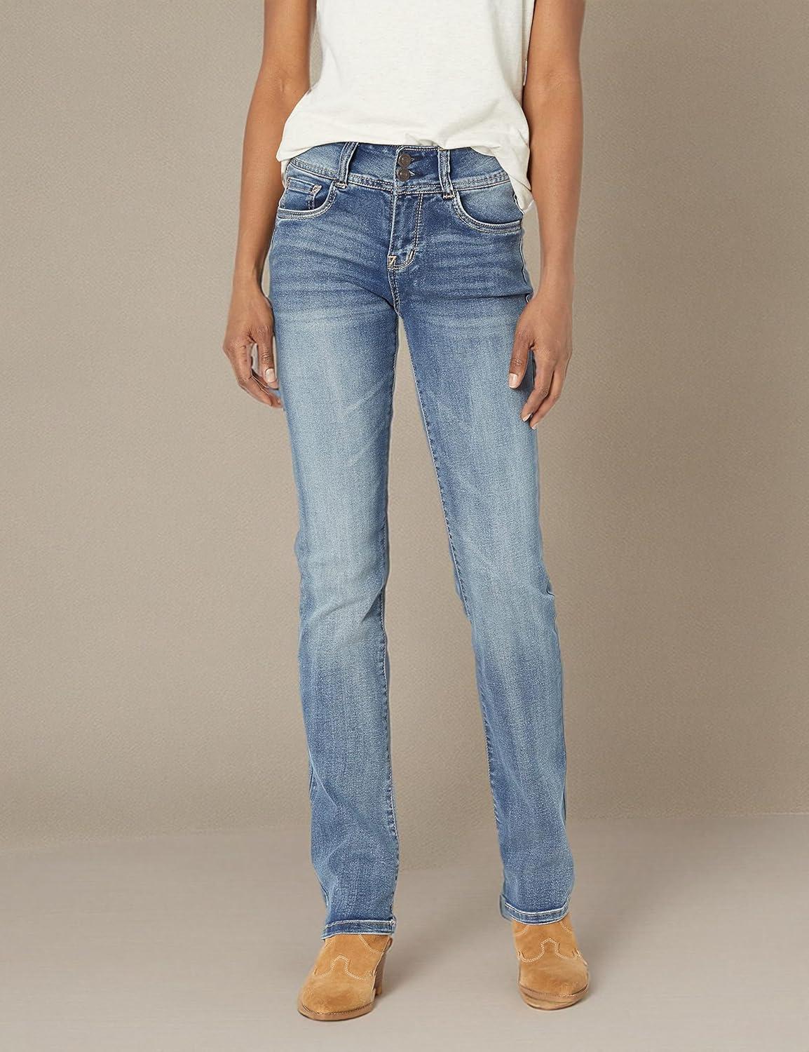 imageWallFlower Womens Ultra Slim Bootcut MidRise Insta Soft Juniors JeansMars