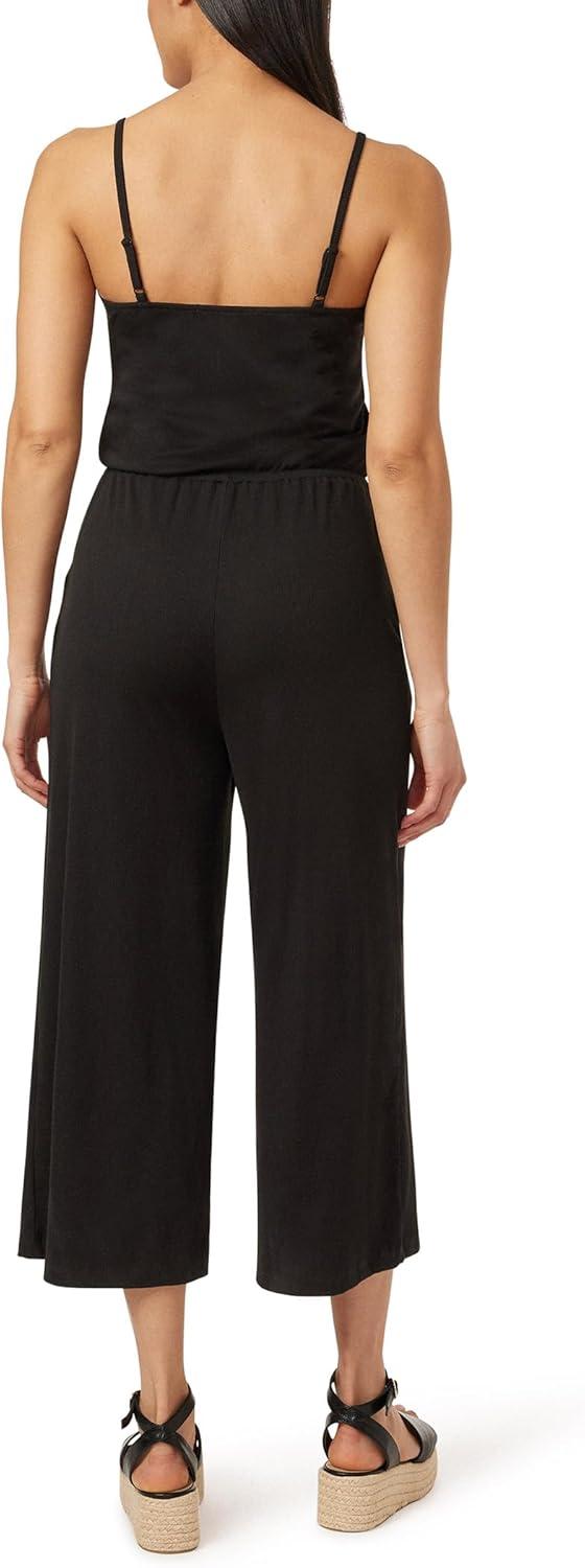 imageWallFlower womens Becca Yummy Rib Retro Crop JumpsuitBlack