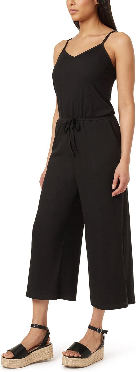 imageWallFlower womens Becca Yummy Rib Retro Crop JumpsuitBlack