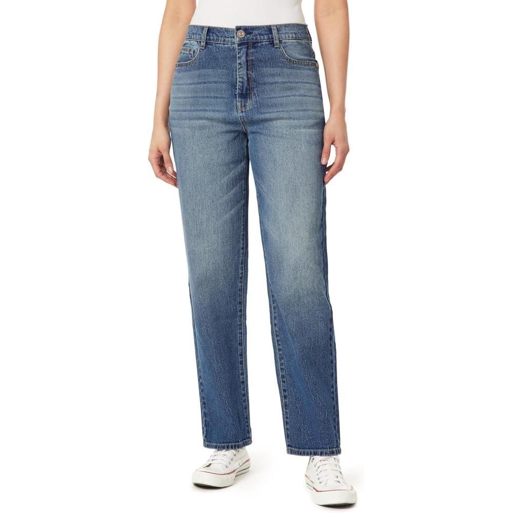 imageWallFlower Womens Fearless Curvy Super HighRise Retro Straight 30quot Insta Vintage Juniors JeansAnnabelle