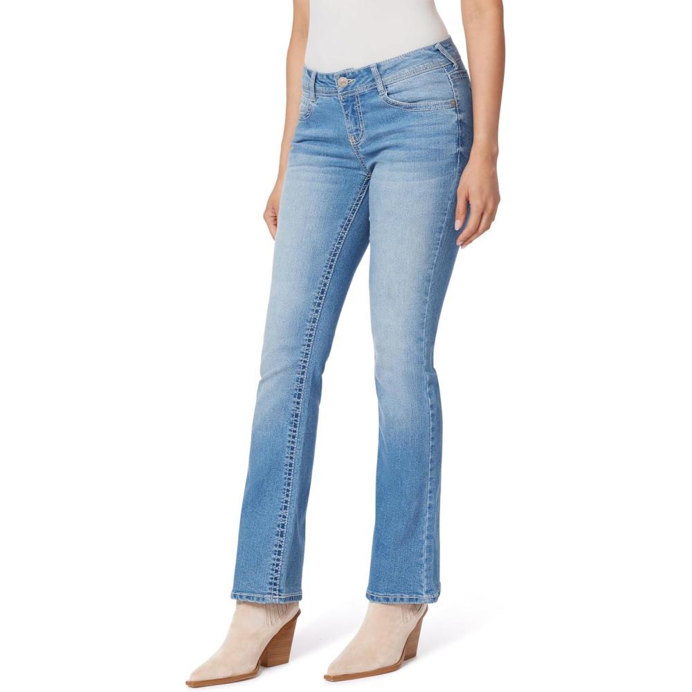 imageWallFlower Womens Feisty Curvy Low Rise Slim Flare Insta Stretch Juniors JeansElle