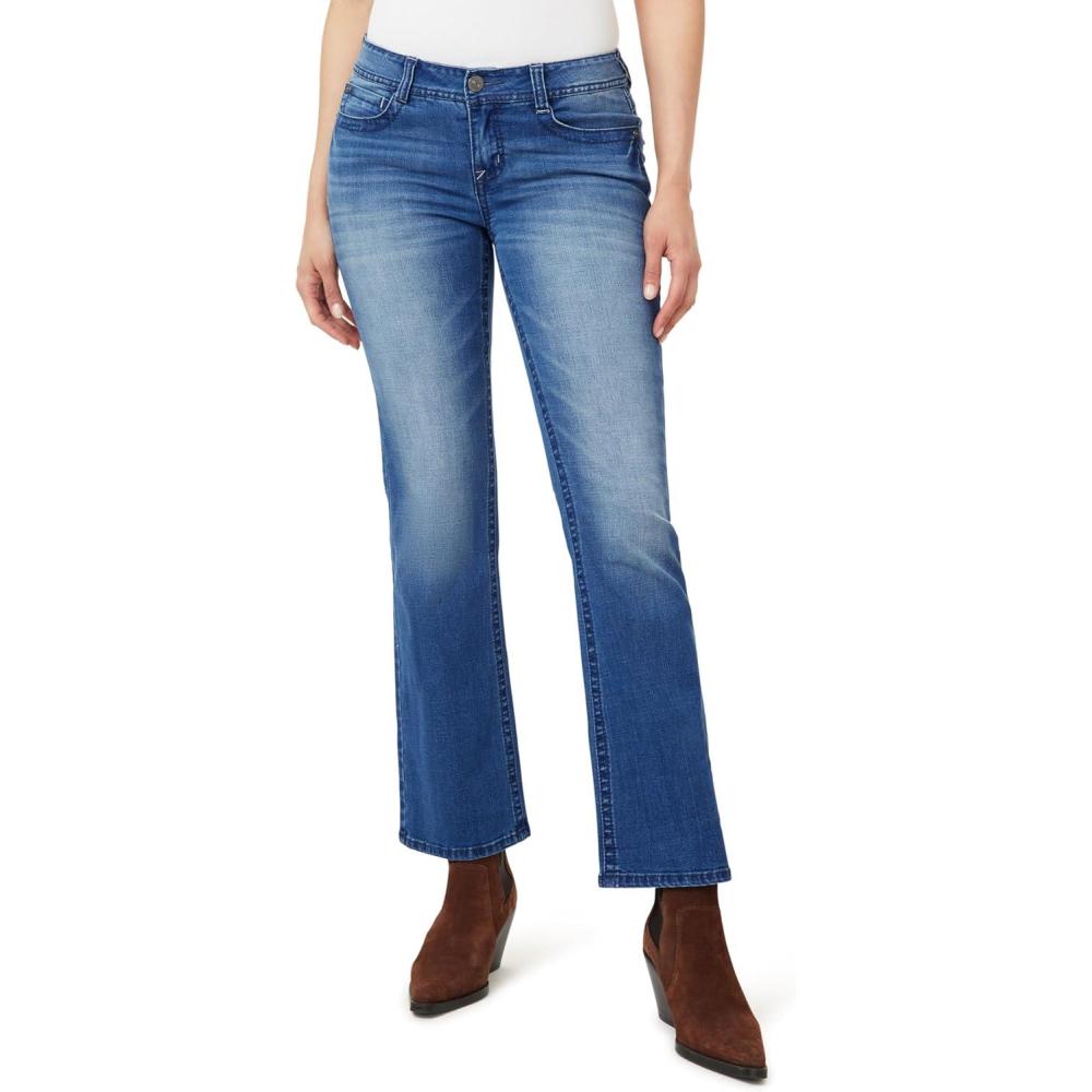 imageWallFlower Womens Feisty Curvy Low Rise Slim Flare Insta Stretch Juniors JeansHollie