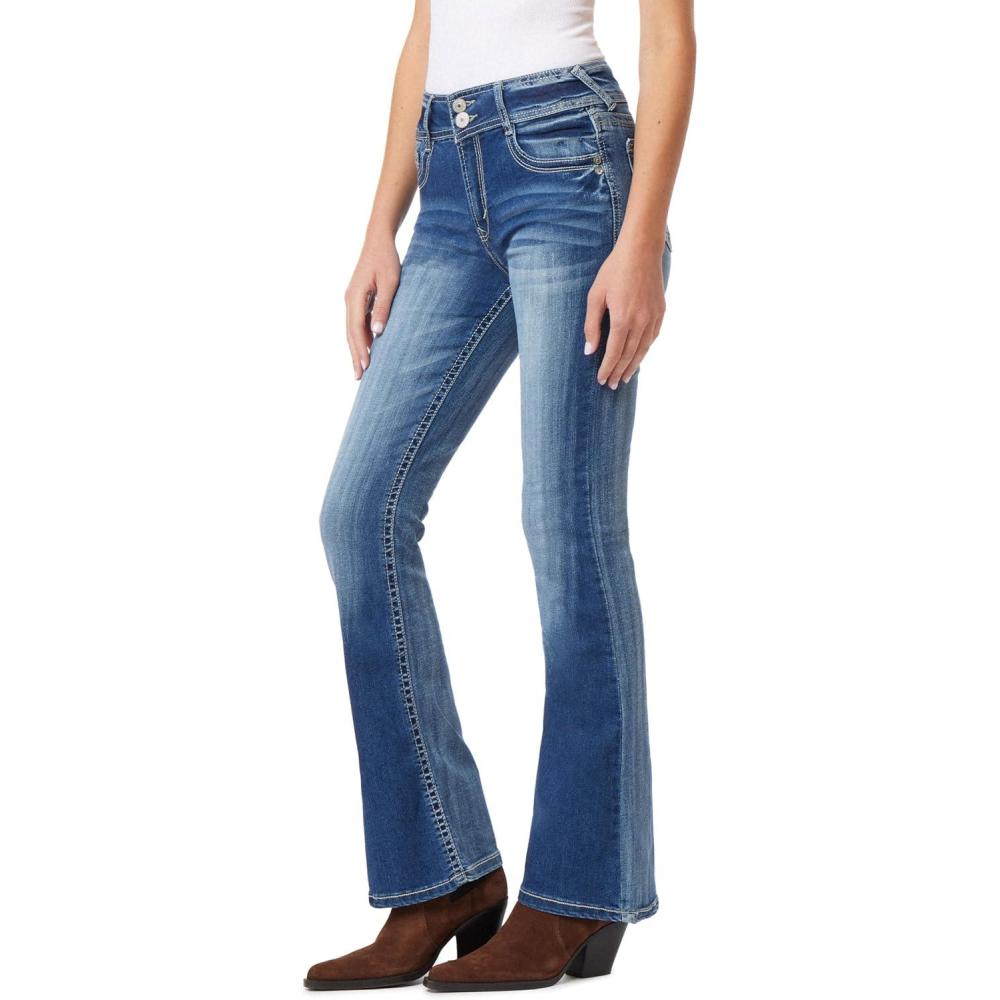 imageWallFlower Womens Flirty Curvy Flare High Rise Insta Stretch Juniors JeansGemma