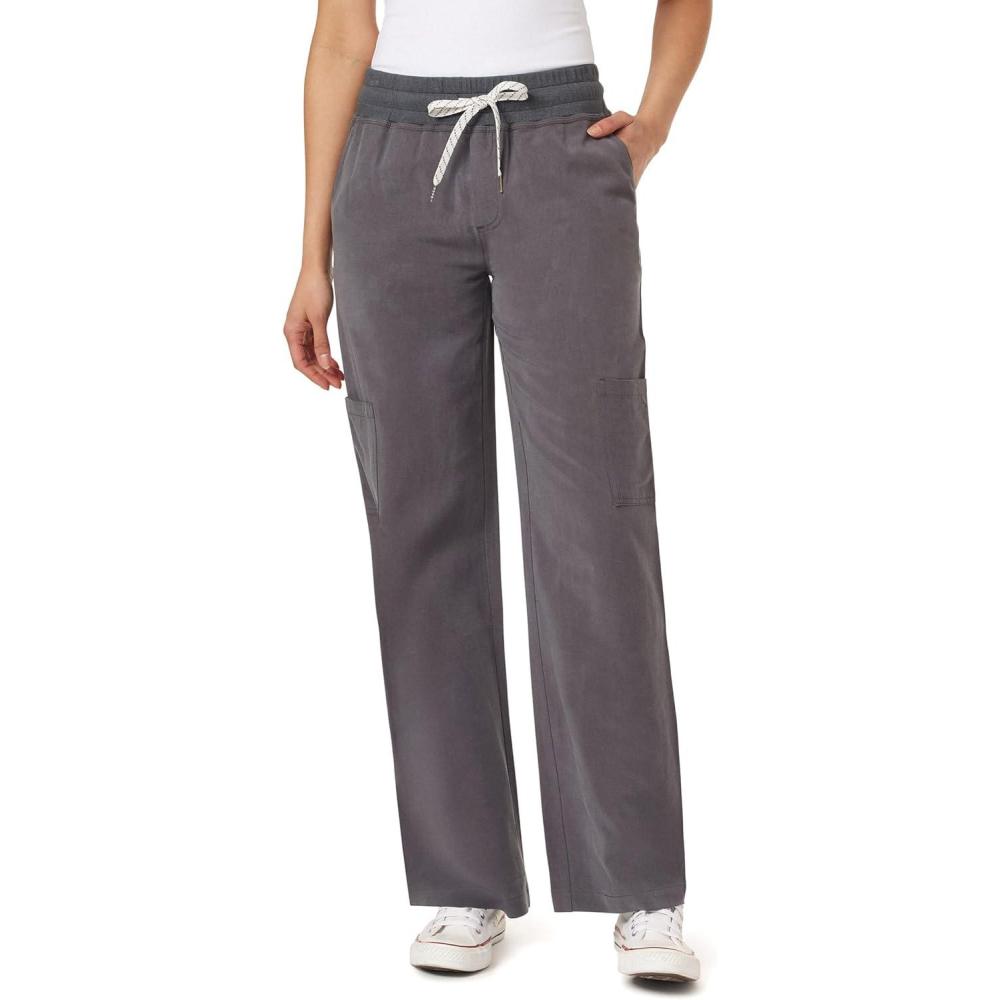 imageWallFlower Womens Flirty Curvy Pull on Relaxed High Rise Cargo Insta Pro Juniors TrousersBlack Pearl