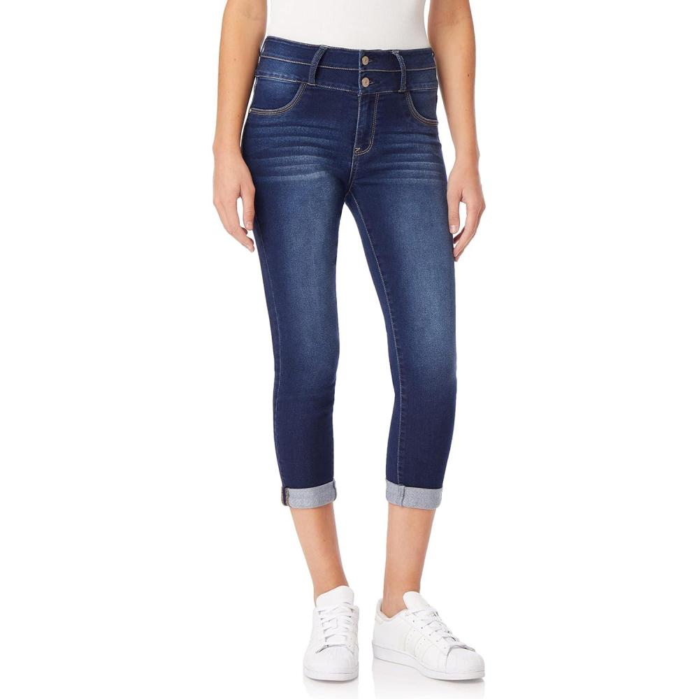 imageWallFlower Womens Juniors InstaSoft HighRise Sassy Fit Skinny Stretch Crop JeansRiverton
