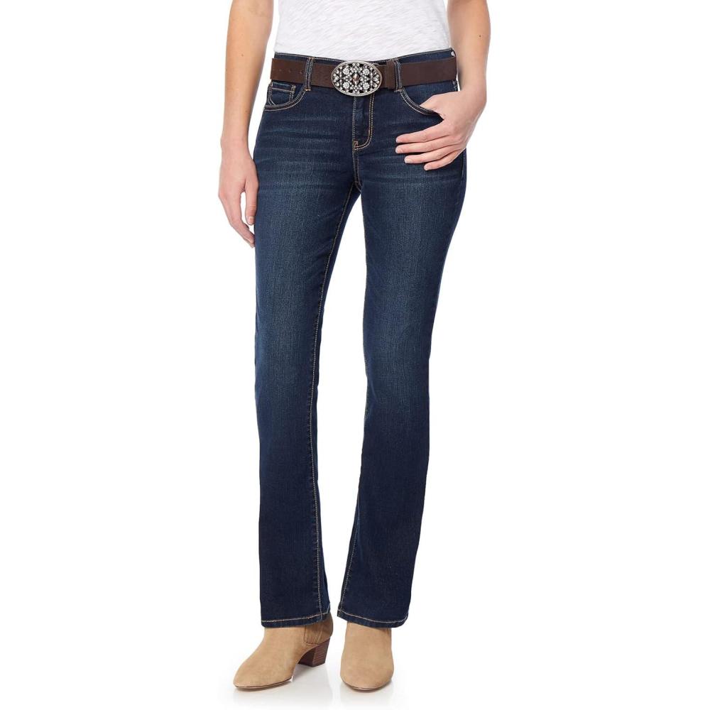 imageWallFlower Womens Legendary Slim Bootcut MidRise Belted Insta Stretch Juniors Jeans Standard and PlusEvan