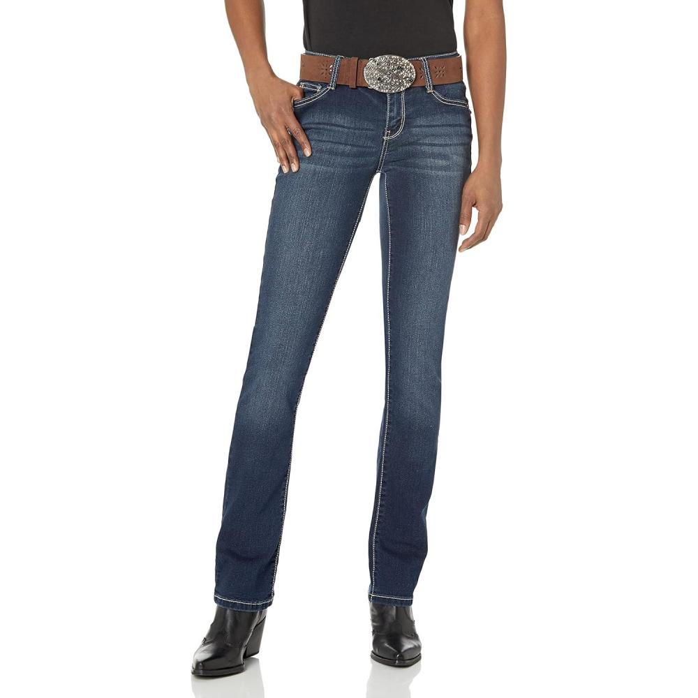 imageWallFlower Womens Legendary Slim Bootcut MidRise Belted Insta Stretch Juniors Jeans Standard and PlusKyle