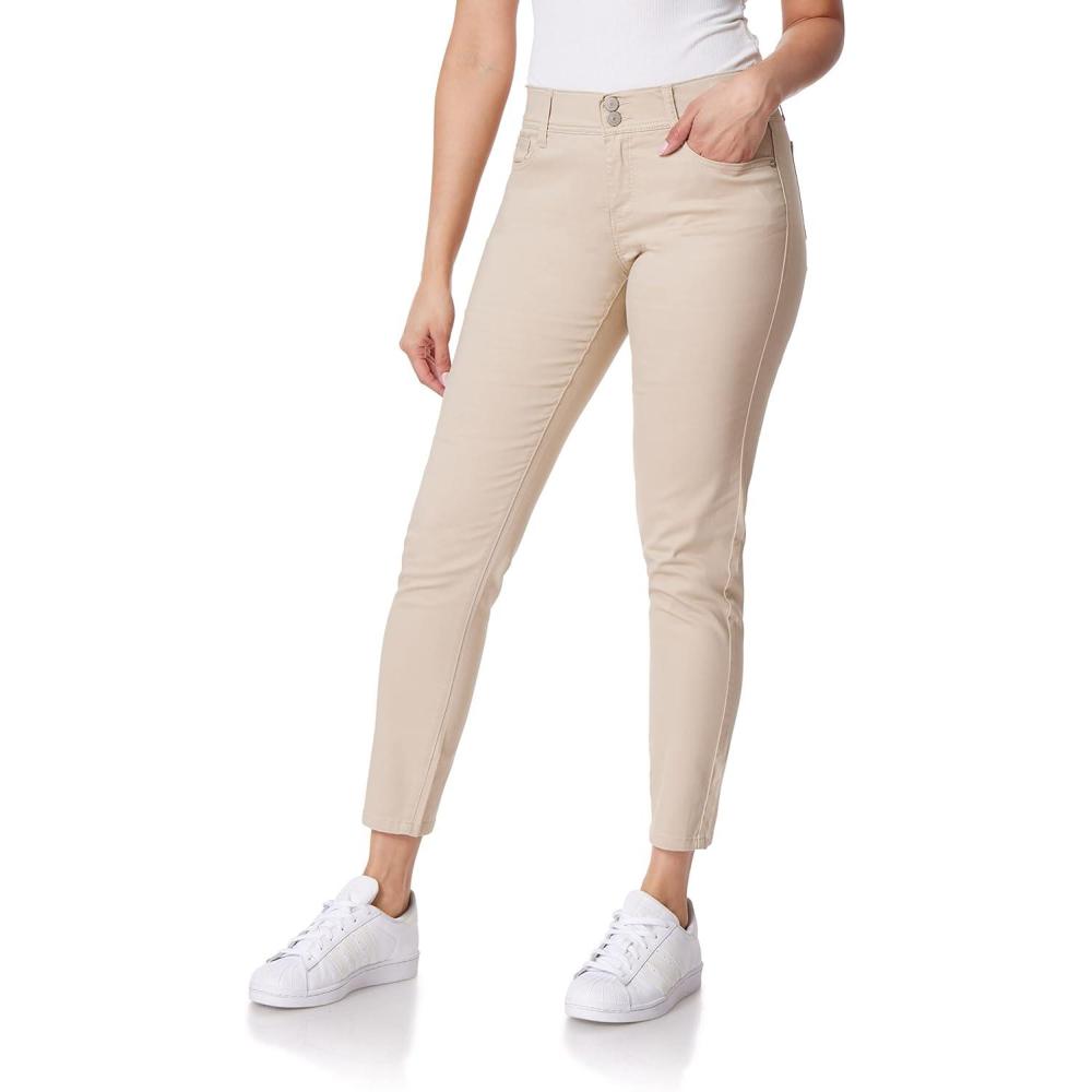 imageWallFlower Womens Luscious Curvy Uniform Skinny MidRise Juniors PantsHummus