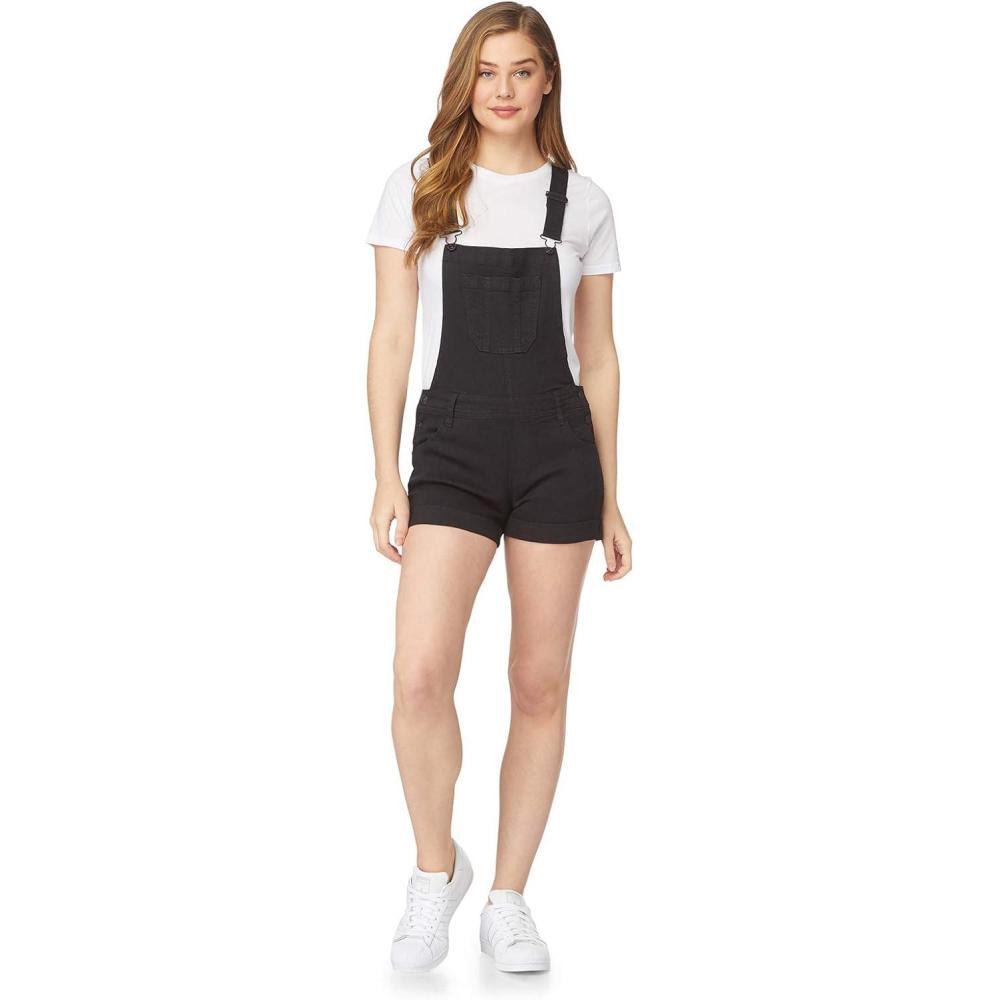 imageWallFlower Womens Shortalls Juniors Standard and PlusBlack