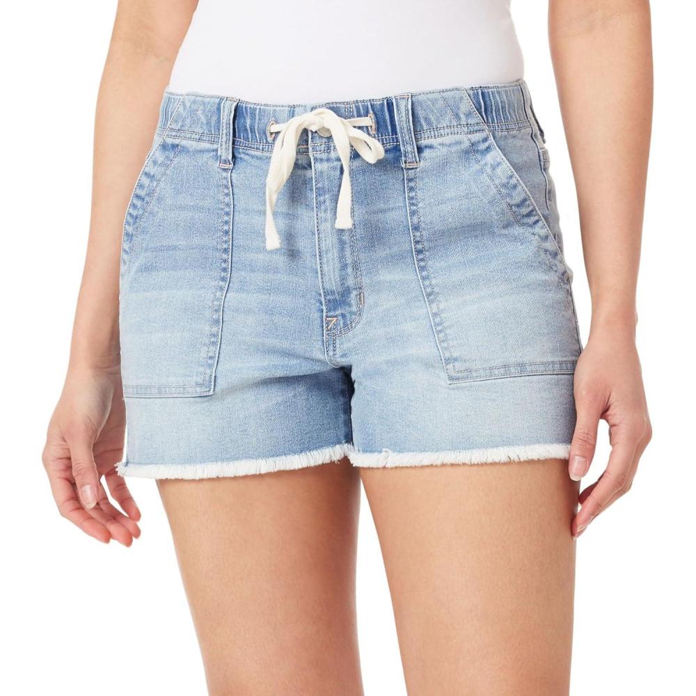 imageWallFlower Womens Tomboy Jogger Shorts Denim MidRise Insta Stretch JuniorsGracelyn